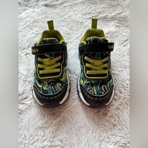 Blue & Green Sneakers Boys with Lights Size 8